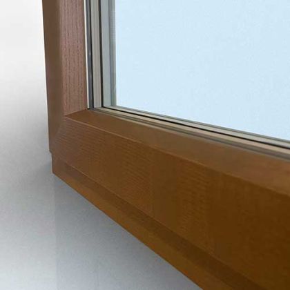 finestre in alluminio legno domal color ciliegio